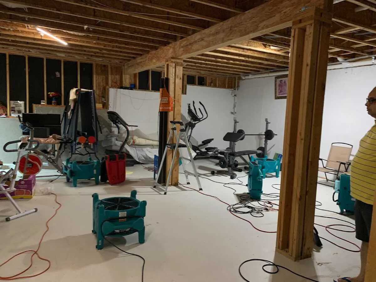 Basement drying equipment setup for Odor Removal & Deodorization in Circleville